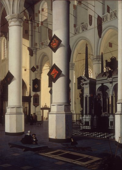 Interno della Nuova Chiesa a Delft, con la tomba di Guglielmo il Taciturno da Hendrik Cornelisz. van Vliet